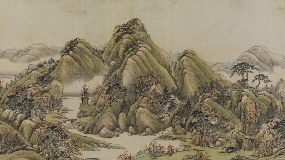 Tang Dai, Autumn mountains (detail), 1733