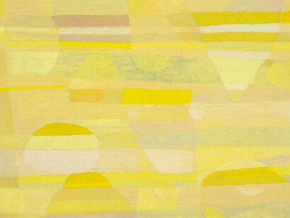 Clare Grill, "Bee", 2015, olio su lino, cm.51x46, particolare