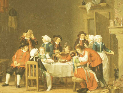 Convivial Scene in a Peasant's Cottage (Pehr Hilleström d.ä.), Nationalmuseum, 1796