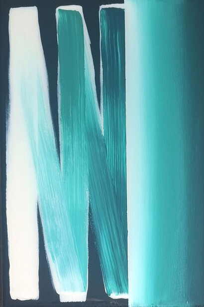 Marlien Kulsdom, Vertical horizon forest green I (detail), 2026. Courtesy of Fremin Gallery