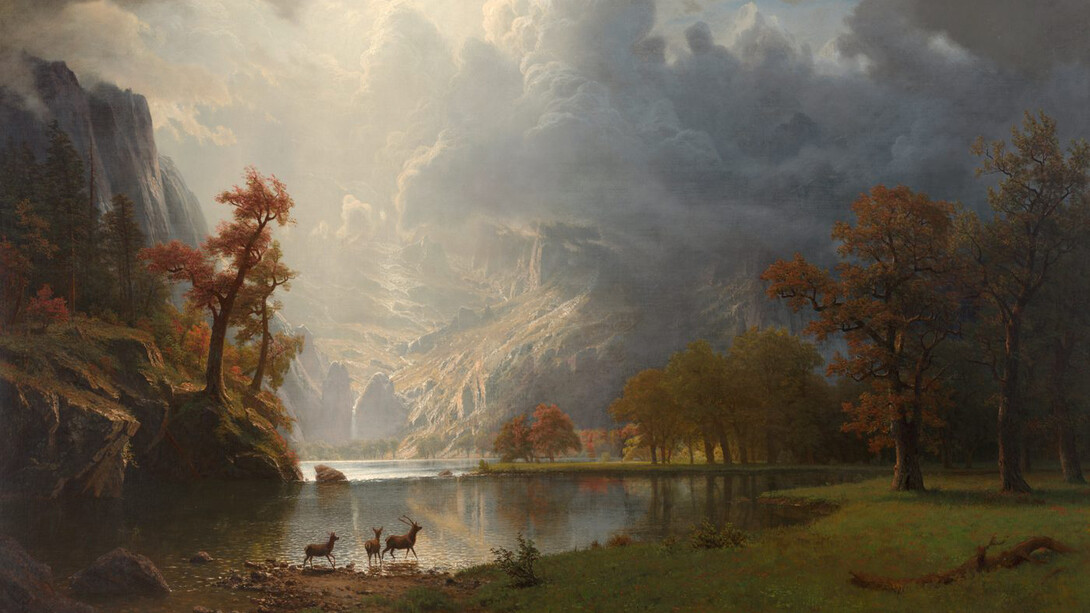Albert Bierstadt, Sierra Nevada morning, 1870. Courtesy of Crystal Bridges Museum of American Art