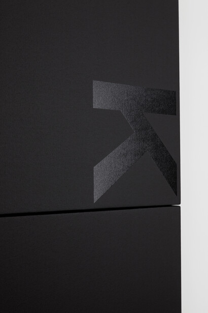 Adam Pendleton, Black Dada, (K) (detail), 2015, Silkscreen ink on canvas diptych, 96 x 76 inches (243.8 x 193 cm) © Adam Pendleton. Photo by Lance Brewer. Image courtesy Andrea Rosen Gallery, New York