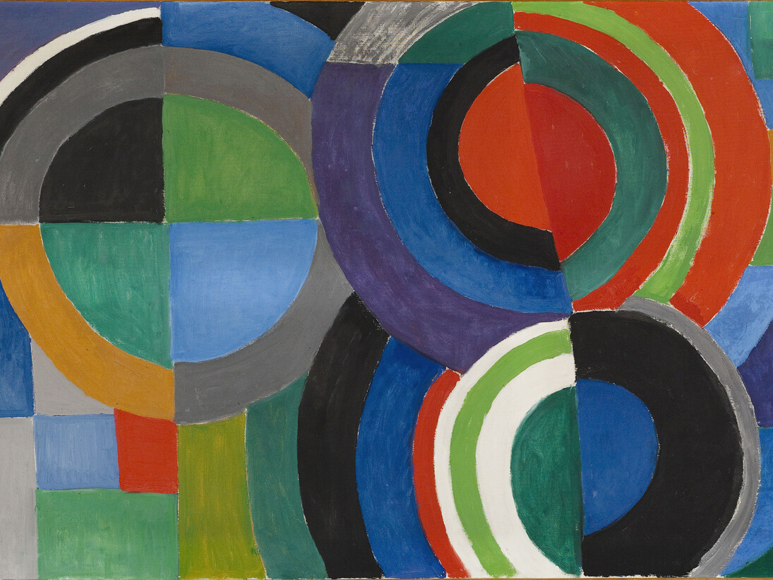 Sonia Delaunay, Rythme Couleur, 1964, © Pracusa 2013057 © Musée d'Art Moderne de la Ville de Paris / Roger-Viollet