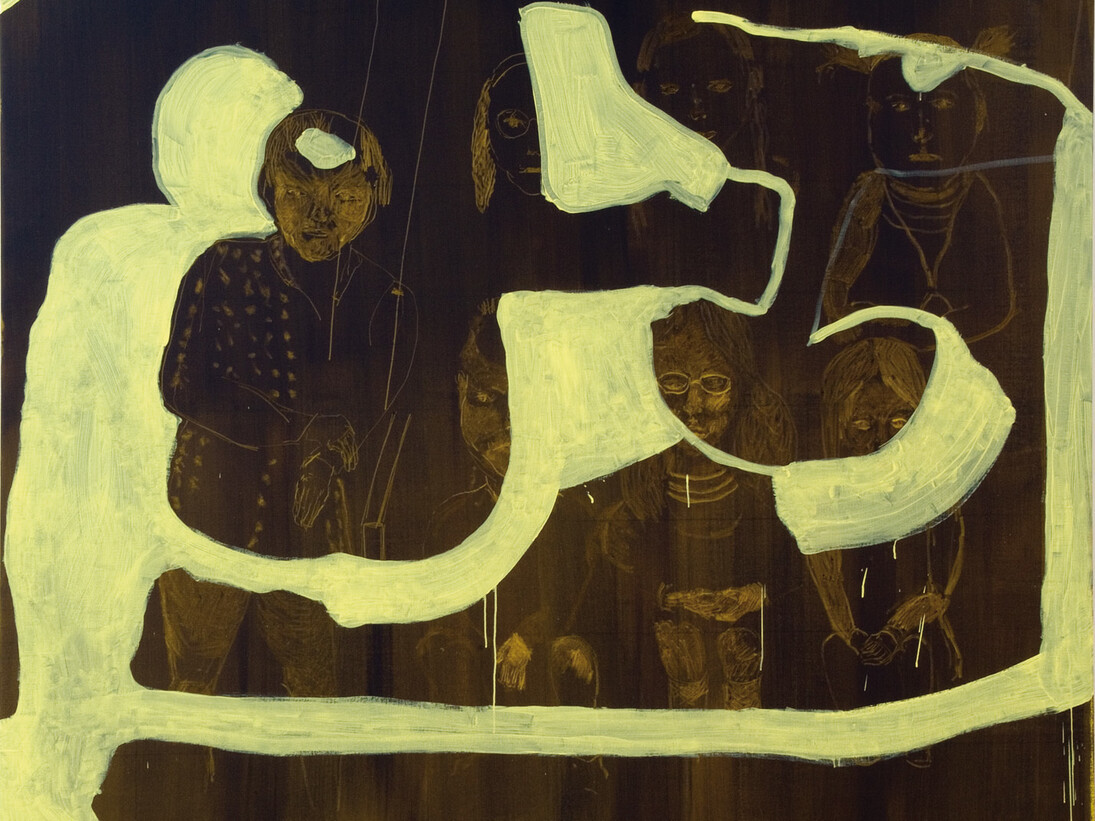 Bernard Gaube, Portrait de groupe, 2006-2007, oil on canvas, 160 x 195 cm