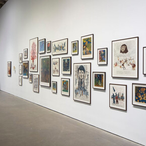 Marcel Dzama, I am the sun, I am the new year, vista de exhibición. Cortesía de Galería OMR 