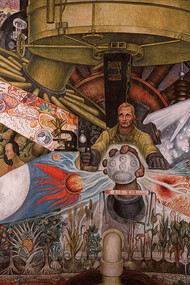 Diego Rivera, El hombre controlador del universo (1934, detalle)