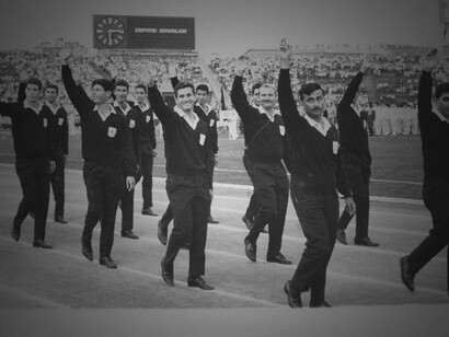 The Israeli delegation to the Universiade in Budapest, Hungary, 1965