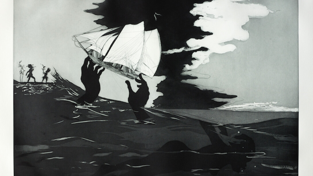Kara Walker (b. 1969), no world fromAn Unpeopled Land in Uncharted Waters. Aquatint, 2010. © Kara Walker. Reproduced by permission of the artist