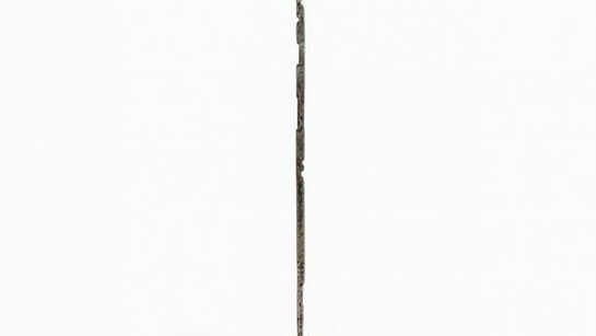 David Smith, Forging IX, 1955, Varnished steel, 72 1/2 x 7 5/8 x 7 5/8 inches (184.2 x 19.4 x 19.4 cm) © The Estate of David Smith/Licensed by VAGA, New York. Photo by Rob McKeever