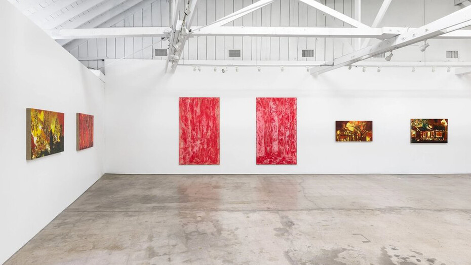 Michael Handley and Greg Lindquist, Fire, exhibition view. Courtesy of The Landing Gallery