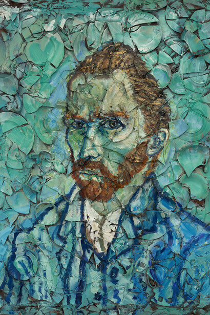 Julian Schnabel, Number 6 (Van Gogh self-portrait Musee d’Orsay, Vincent), 2020. Courtesy of Mnuchin Gallery