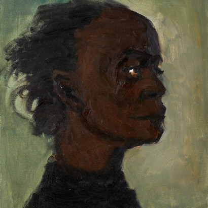 Lynette Yiadom-Boakye, Erector, 2007, Oil on canvas, 55 x 41 cm, courtesy the artist