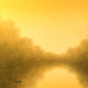 Hong Viet Dung, River at Dawn, 2014, Oil on canvas, 100 x 120 cm ((39 3/8 x 47 1/4 in)