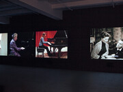 Dara Birnbaum, Arabesque, 2011, Four-channel video installation (color, four-channel stereo sound, 6:26
min.); dimensions variable. Installation, Marian Goodman Gallery, New York, 2011. Courtesy of the artist and Marian Goodman Gallery. Copyright: Dara Birnbaum, photo credit: John Berens