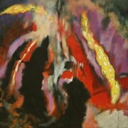 Aubrey Williams, Shostakovich 6th Quartet, Opus 101, 1981, oil on canvas, 132.1 x 208.3 cm