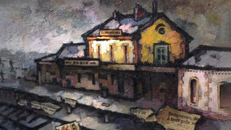 Oscar Rabin, The Abandoned Train Station. St Michel, 2012, detail. Private collection