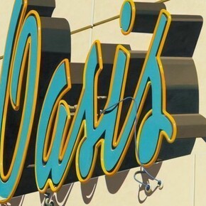 Robert Cottingham, Oasis, 2013, 48 x 48 inches