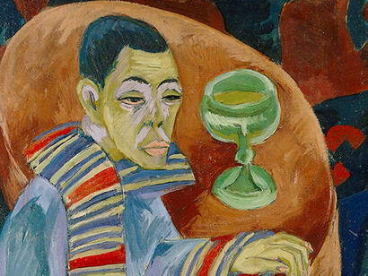Ernst Ludwig Kirchner, Der trinker (Selbstbildnis), 1914.