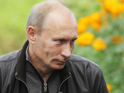 Russian President Vladamir Putin smiled as he spotted the bear 