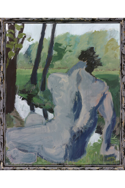Markus Lüpertz, "Narciss", 2014, Mixed media on canvas in artist frame, 200 x 162 cm, 78 3/4 x 63 3/4 in