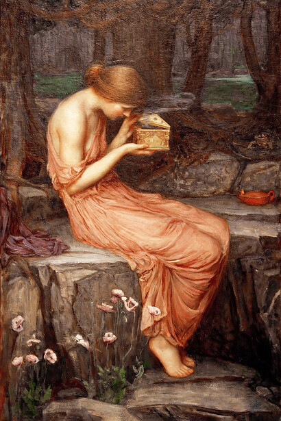John William Waterhouse, Psique abriendo la caja de oro (1904)