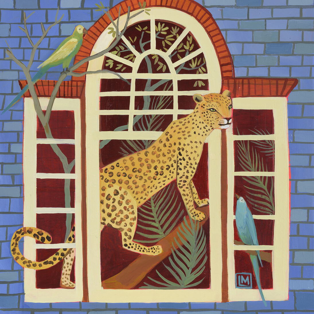 Melissa Launay, The Glass House, oil on board, 22 x 22 cm