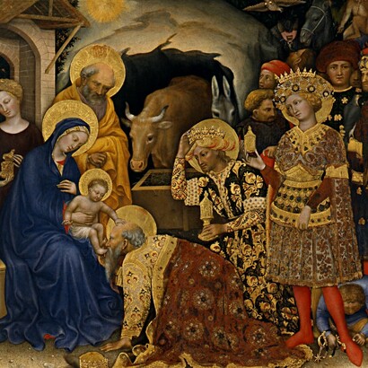 Adorazione dei Magi, dettaglio, Gentile da Fabriano