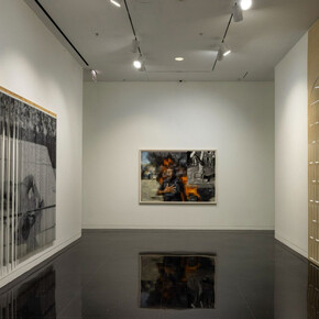 Cosmo Whyte, The mother’s tongue, pressed to the grinding stone, exhibition view. Courtesy of The Arts Club of Chicago
