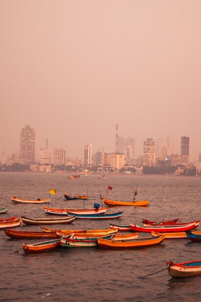 Boats in Mumbai, India 