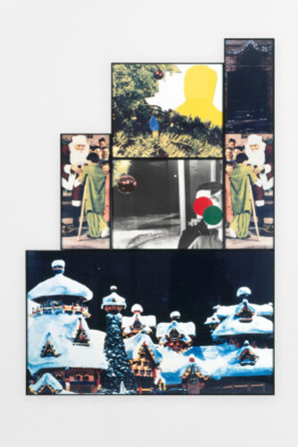 John Baldessari, Christmas (With Double Boy on Crutches), 1991 © The Estate of John Baldessari. Courtesy the Estate of John Baldessari and Marian Goodman Gallery, New York.