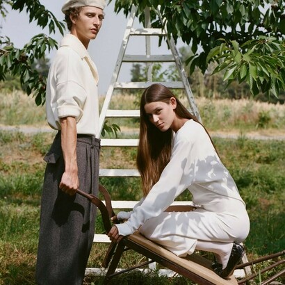 Simon Porte has curated a catalogue inspired by vintage photographs of the Jacquemus family