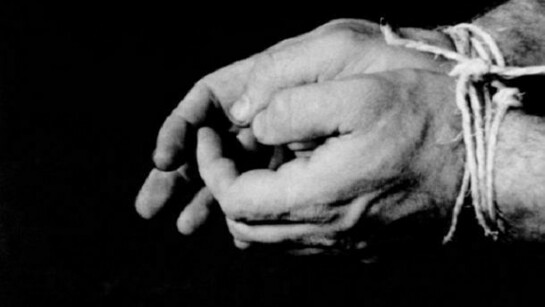 Hands Tied, 1968, 16 mm, black and white, 3′ 30″, The Museum of Modern Art, New York, Circulating Film and Video Library