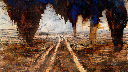 Anselm Kiefer, Walhalla, 2016, Almost redolent of the chaotic, despairing images of Bosch, Kiefer offers a rather terrifying and apocalyptic view of where one might live. For some of course, this vision is a reality on our world right now. Photo © White Cube/Courtesy the artists 2016