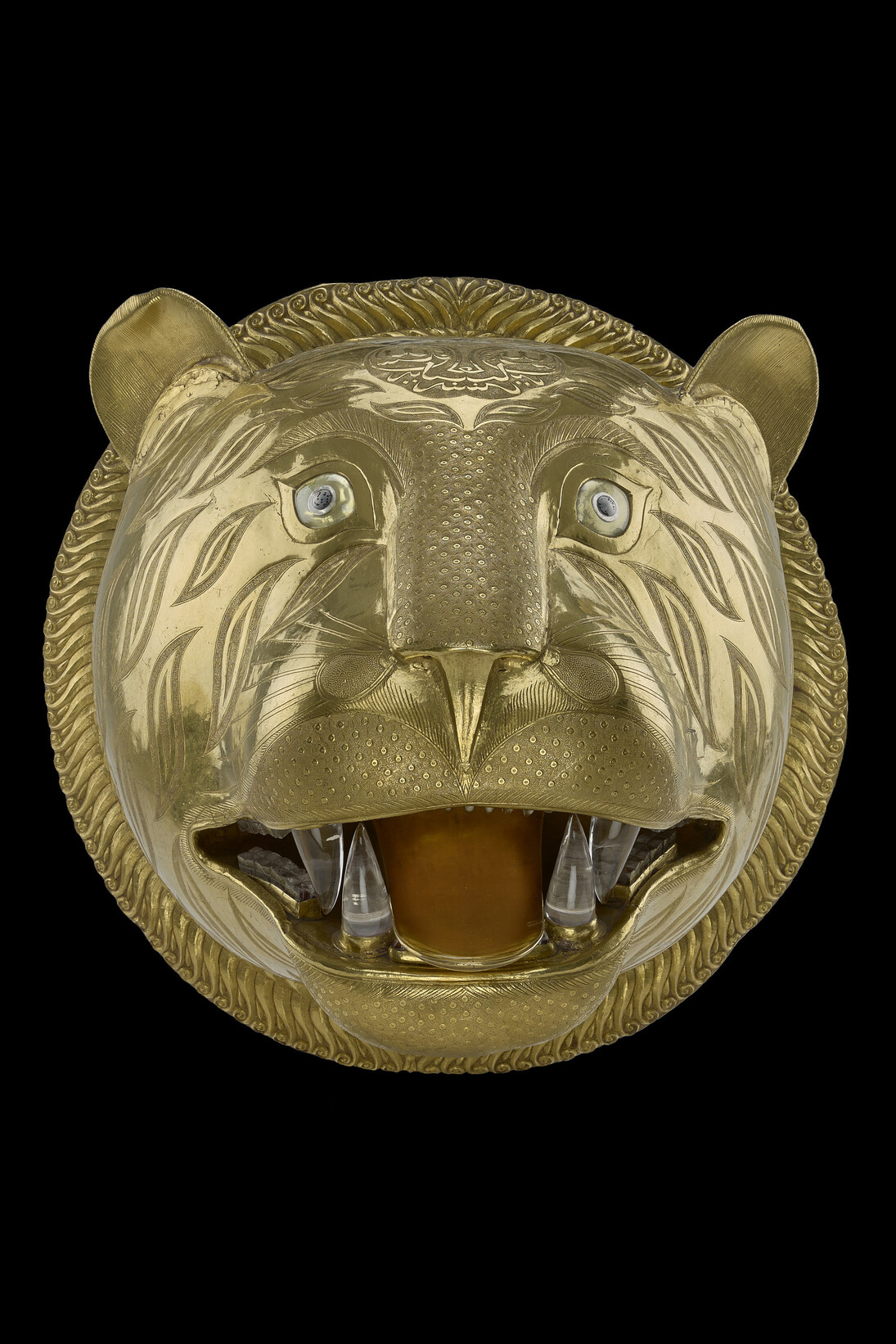 Tiger’s head from the throne of Tipu Sultan
Gold, c.1750-1800. Royal Collection Trust | © Her Majesty Queen Elizabeth II 2015
