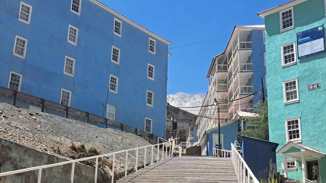 Sewell es una ciudad minera deshabitada, ubicada en la cordillera de los Andes, Chile
