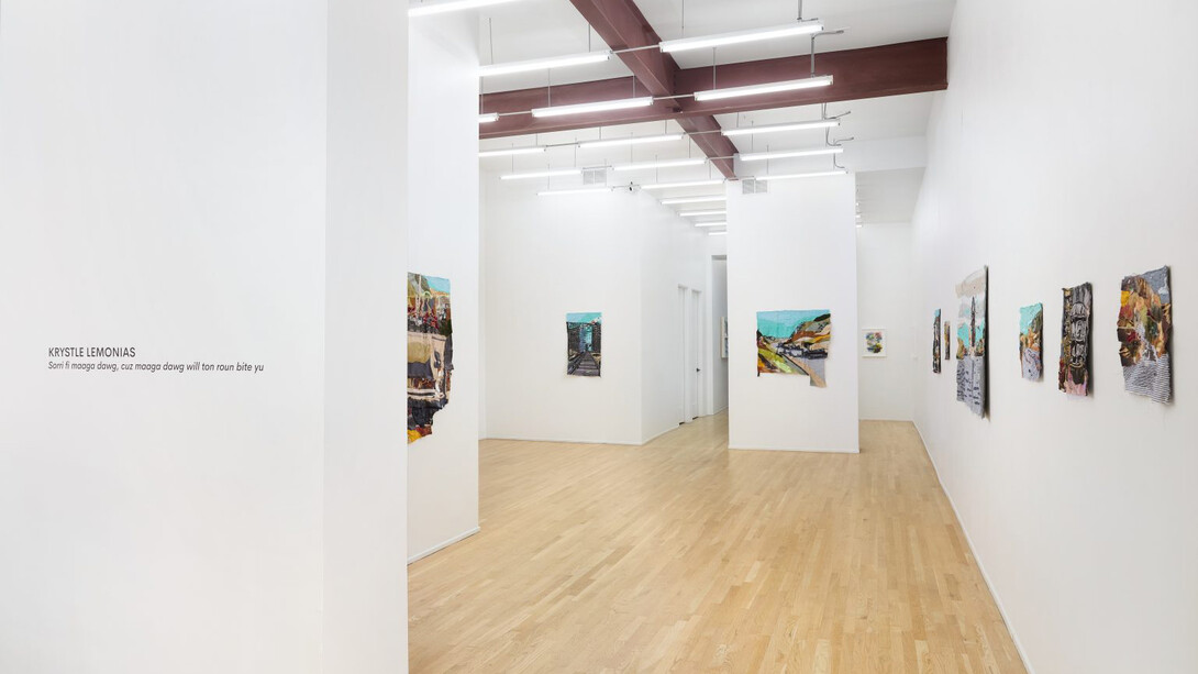 Krystle Lemonias, Sorri fi maaga dawg, cuz maaga dawg will ton roun bite yu, exhibition view. Courtesy of Andrew Rafacz 