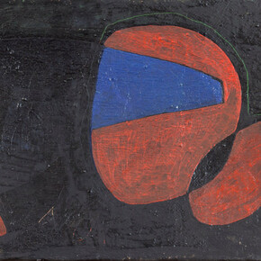 Armaroli, Senza Titolo (I am), tecnica mista su tela, 20x35 cm