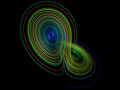 El atractor de Lorenz es uno de los diagramas de sistemas caóticos más conocidos, porque es uno de los más complejos y peculiares