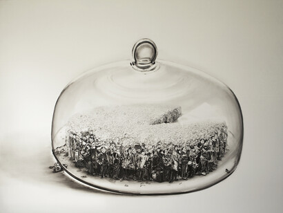 Lu Chao, Black forest cake, 2015, oil on canvas, 200 x 150 cm