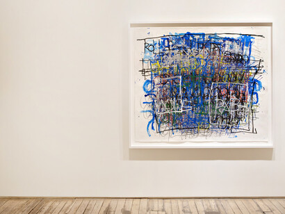 Dan Miller, Light bulb, socket, outlet, fan, exhibition view. Courtesy of Andrew Edlin Gallery