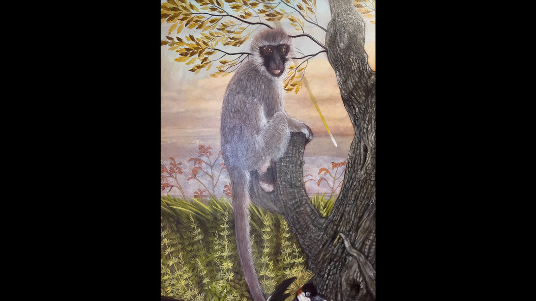 Faiza Butt, Phantasmagoric 2 (detail), 2022-2023, oil on board. Courtesy of the artist and Aicon Gallery