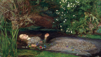 John Everett Millais, "Ophelia", 1851. Óleo sobre lienzo, 76 x 112 cm. Tate Collection, Londres