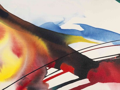 Paul Jenkins, Phenomena as the falcon her bells, 1966, acrylic on canvas, Courtesy Galleria Open Art, Prato, detail