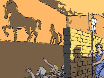 Platón, Alegoría de la Caverna, los prisioneros solo pueden ver la sombra en la pared