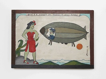Mirian Inês da Silva, Geni e o Homem do Zepelim, óleo sobre madeira, 29 x 40 cm ©Germana Monte-Mór