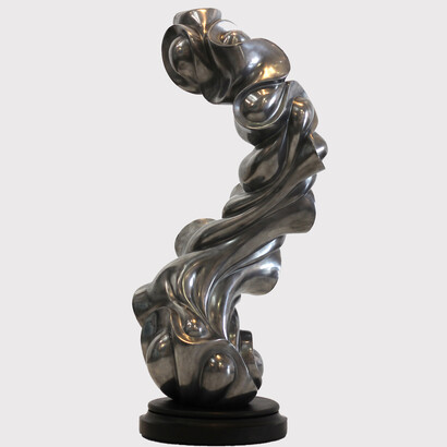 Jacob Burmood, Fluctuation, 
Metal, Aluminum, 26 x 12 x 12 in
(66 x 31 x 31 cm). Courtesy of Artplex Gallery