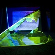 Lapiss Lazuli, 2014, perspex, tape and video projection - Aoife Mullan