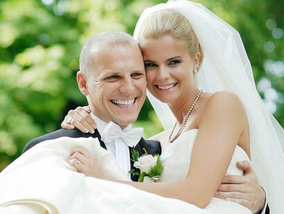 Pareja de novios el día de su boda