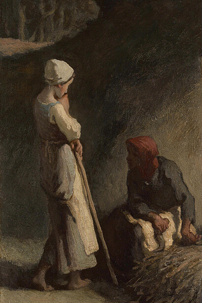 Jean-François Millet, The faggot gatherers, about 1850-5. Courtesy of The National Gallery