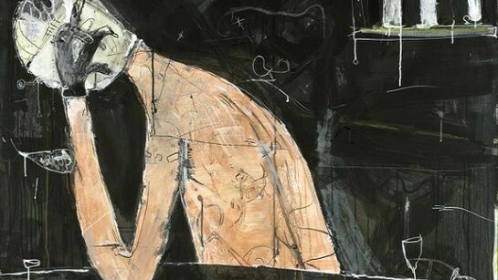 Marcel Eichner (1977), Detail of Untitled, 2013, acrylic and ink on canvas, 70 3/4 x 53 1/4 inches, 180 x 135 cm